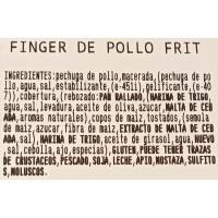 Finger de pollo, al peso, compra mínima 125 g