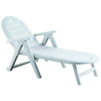 Tumbona blanca plegable, multiposiciones, Promo SP Tumbona blanca plegable, multiposiciones, Promo SP