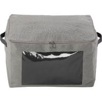 Caja de Almacenamiento, poliéster gris VERSA, 26x38x26 cm Caja de Almacenamiento, poliéster gris VERSA, 26x38x26 cm