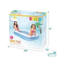 Piscina bebé rectangular, edad rec:+2 años INTEX, 166x100x25 cm