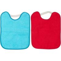 Babero de rizo impermeable con cierre elástico, rojo y azul, 24x31 cm TI-TIN, pack 2 uds