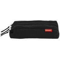Estuche portatodo negro, 3 cremalleras, 400185104 ENRI, 22x8x4 cm Estuche portatodo negro, 3 cremalleras, 400185104 ENRI, 22x8x4 cm