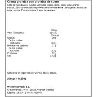 Crema proteica de choco blanco whey protein WEIDER, bote 250 g