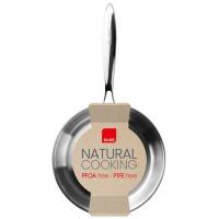 Sartén de acero inoxidable Triply Natural sin antiadherente, apta para todo tipo de cocinas IBILI, Ø20 cm