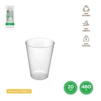 Vaso reutilizable ancho para cubata 480 ml MAXI, pack 20 uds