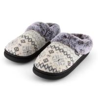 Zapatillas de casa abiertas IsotPal, con estampado y terciopelo ISOTONER Zapatillas de casa abiertas IsotPal, con estampado y terciopelo ISOTONER