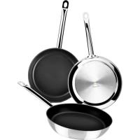 Sartén de acero inoxidable sin antiadherente Chef, apta para todo tipo de cocinas MONIX, Ø20 cm Sartén de acero inoxidable sin antiadherente Chef, apta para todo tipo de cocinas MONIX, Ø20 cm