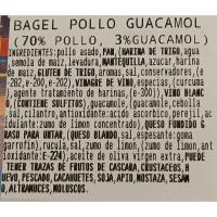 Bagel de pollo asado con guacamole frío, 1 ud
