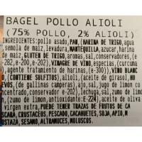 Bagel de pollo asado con alioli frío, 1 ud