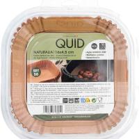 Cesta cuadrada papel desechable, apta Air Fryer, 16x4.5 cm, Naturalia QUID, 50 uds
