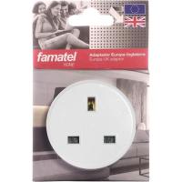 Adaptador de corriente Inglés blanco, 16A-13A. 1415 FAMATEL
