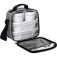 Bolsa térmica portalimentos con recipientes, gris, Urban food  CasualTATAY