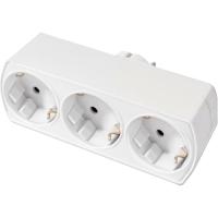 Adaptador frontal horizontal blanco, schuko 3 tomas, 16A, 9155 SILVER ELECTRONICS Adaptador frontal horizontal blanco, schuko 3 tomas, 16A, 9155 SILVER ELECTRONICS