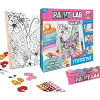 Set manualidades, contiene: pinceles, cuadro c/bastidor, colores y pompones MITAMA
