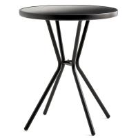 Mesa New Bi-Lola, acero, Cristal temperizado 5 mm, Ø60x70 cm