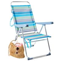 Silla Playera alta Cai, aluminio, textilene multiposiciones R.VERGES, 70x62x32,5cm Silla Playera alta Cai, aluminio, textilene multiposiciones R.VERGES, 70x62x32,5cm