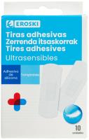 Apositos piel sensible ultra sensitive EROSKI, caja 10 uds Apositos piel sensible ultra sensitive EROSKI, caja 10 uds