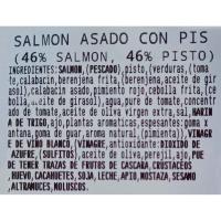 Salmón asado con pisto, al peso, compra mínima 250 g