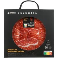 Surtido ibéricos de bellota EROSKI SELEQTIA, pack 5x80 g