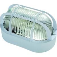 Aplique exterior oval blanco con rejilla E27 60W, 4410G FAMATEL