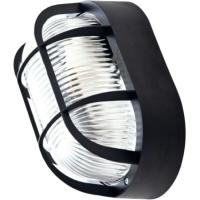Aplique exterior oval negro con rejilla E27 60W, 4409G FAMATEL