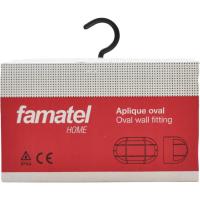 Aplique exterior oval negro con rejilla E27 60W, 4409G FAMATEL