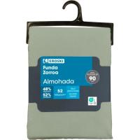 Funda de almohada Verde, 50% algodón y 50% poliéster, Diana New EROSKI, talla 90 Funda de almohada Verde, 50% algodón y 50% poliéster, Diana New EROSKI, talla 90
