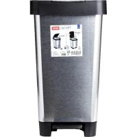 Cubo de basura con pedal Smart Metalizado de 25 litros TATAY, 26x36x47 cm Cubo de basura con pedal Smart Metalizado de 25 litros TATAY, 26x36x47 cm