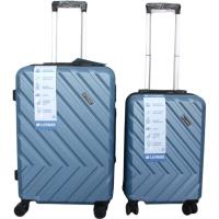 Trolley mediano azul, ABS, cierre combinación, 4 ruedas, N62 AR, 47x28x69 cm