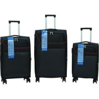 Trolley grande negro, poliéster, candado combinación, 22043 AR, 48x32x69 cm