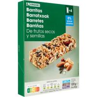 Barritas de fr. secos y semillas 0% azúcar EROSKI, caja 120 g Barritas de fr. secos y semillas 0% azúcar EROSKI, caja 120 g