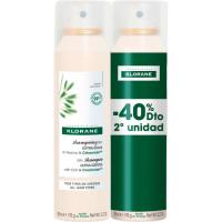 Champú seco con leche de avena en spray KLORANE, pack 2x150 ml