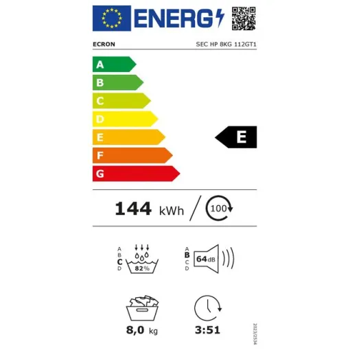 Secadora bomba de calor 8kg SEC HP 112GT1 ECRON