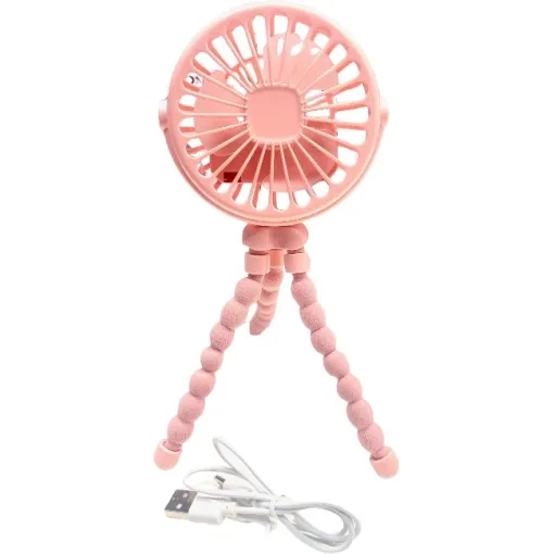 MS mini tripode eta argi haizagailu txikia 2,5W, 3 abiadura, 3 kolore, 21,5x9,5 cm, 1 ale
