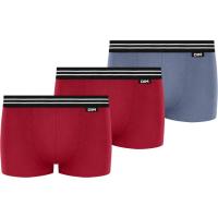 Bóxer infantil algodón elástico, azul/rojo talla 8 ECODIM, pack 3 uds