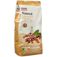 Café natural en grano EROSKI BASIC, paquete 1 kg