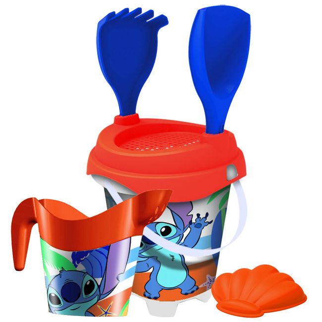 Cubo castillo Stitch con regadera, edad rec:+2 años MONDO Cubo castillo Stitch con regadera, edad rec:+2 años MONDO