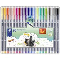 20 Rotuladores triplus fineliner, tinta antisecado, triangulares STAEDTLER 20 Rotuladores triplus fineliner, tinta antisecado, triangulares STAEDTLER