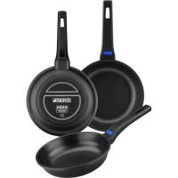 Sarten de aluminio fundido MONIX, set Ø18, 22 y 26 cm
