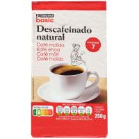Café molido descafeinado EROSKI BASIC, paquete 250 g Café molido descafeinado EROSKI BASIC, paquete 250 g