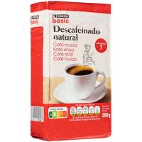 Café molido descafeinado EROSKI BASIC, paquete 250 g Café molido descafeinado EROSKI BASIC, paquete 250 g