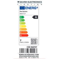 Bombila led E27, 7,2W, 6000K luz fría, 860727 SILVER ELECTRONICS