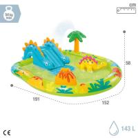 Centro de juegos de agua dinosaurios, tobogán y ducha, edad rec:+2 años INTEX