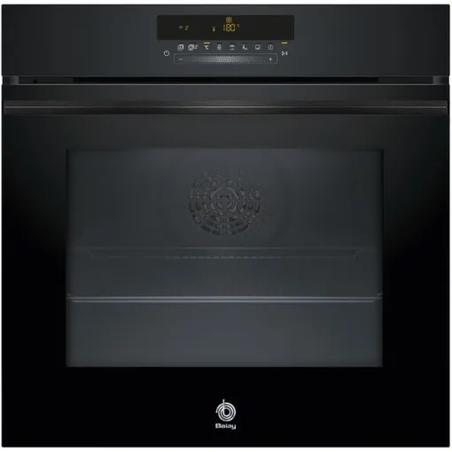 Horno con vapor pirolítico de 60 cm cristal negro 3HB5879N7 BALAY