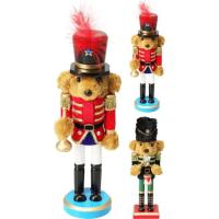 Cascanueces oso de madera Navideño, 25 cm, surtido ¿Cuál te llegará?, 1 ud