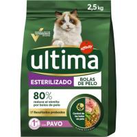 Alimento seco control bolas pelo gato esterilizado ULTIMA, 2,5kg
