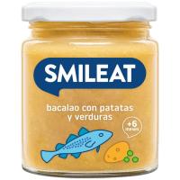 Tarrito de bacalao con patata y verduras SMILEAT, tarro 230 g Tarrito de bacalao con patata y verduras SMILEAT, tarro 230 g