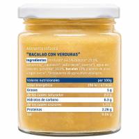 Tarrito de bacalao con patata y verduras SMILEAT, tarro 230 g