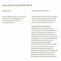 Crema de alcachofa AIMAR, botella 500 ml