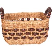 Cesta con asas de bolas, tamaño M KASA, 28x28x15 cm